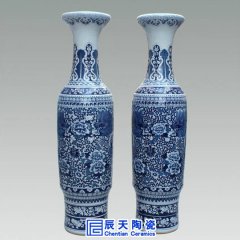 景德鎮(zhèn)落地大花瓶燒制工藝，多作陶瓷禮品用