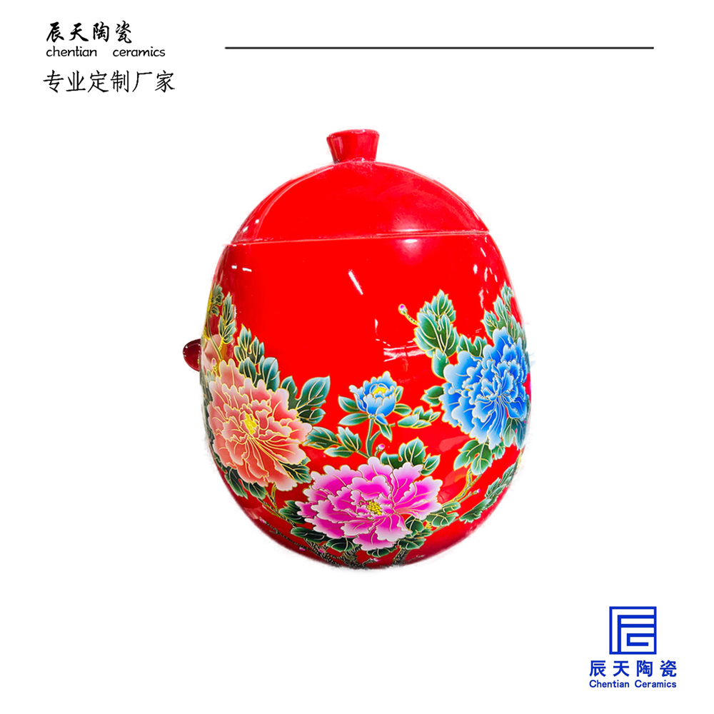 <b>客戶(hù)定制 紅色陶瓷泡菜缸</b>